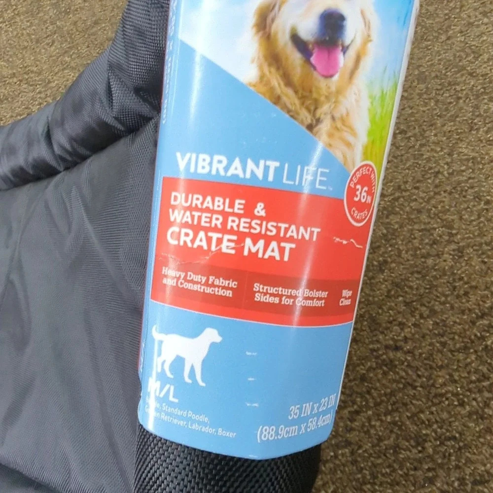 Vibrant Life Durable Waterproof Dog Crate Mat Heavy Duty Bed 35